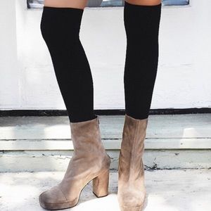 Free People taupe suede ankle boots